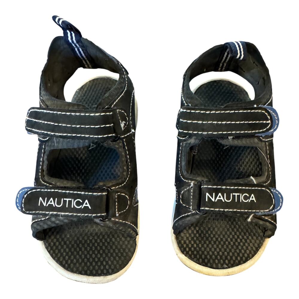 Nautica Toddler Boys Size 6 Navy Blue Sport Sandals Adjustable Straps